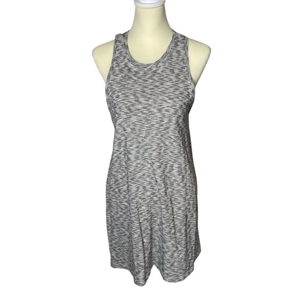 Aerie Striped Cotton Knee Length Sleeveless Shirt Dress Women's Size Medium
